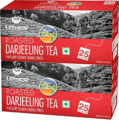 Goodricke Roasted Premium Darjeeling Tea -50 Tea bags Unflavoured Black Tea Box