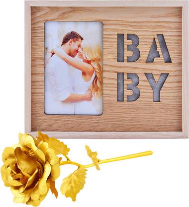 ARCHIES Photoframe, Artificial Flower Gift Set