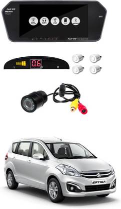 AYW AYW 7 inches Car Rear View Full HD Touch Mirror Mount Screen with Camera and white sensors for Maruti Suzuki Ertiga Black, White LED