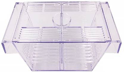 Venus Aqua Breeding Box Aquarium Fish Tank Hatchery Incubator, Acrylic White Breeder Isolation Divider Hatching Boxes Accessory for Small Baby Fishes Shrimp Clownfish Guppy (Medium: 7.7x3.9x3.9 Inch) Rectangle Aquarium Tank