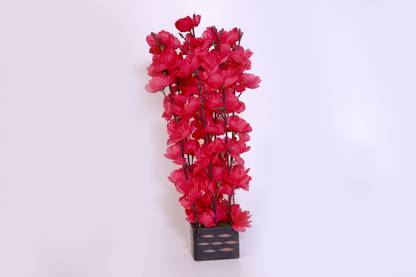 PINNACLE P-FV-20 Red Orchids Artificial Flower  with Pot