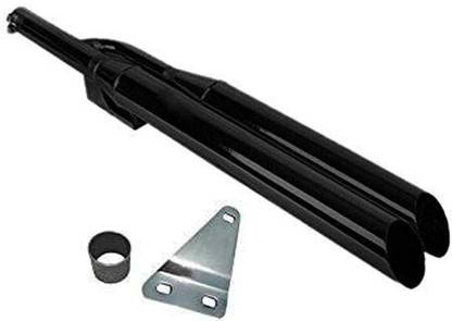 Dhe Best Double Barrel Full Black Empty Royal Enfield Classic Chrome Full Exhaust System