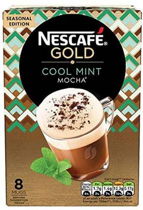 Nescafe Gold Cool Mint Mocha 8 Mugs Instant Coffee