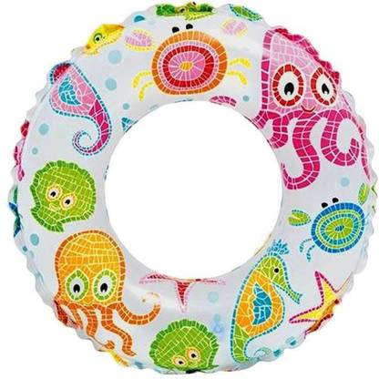INTEX TRANSPARENT SEA ANIMAL LIVELY PRINT 20" RING 59230 Inflatable Pool Accessory