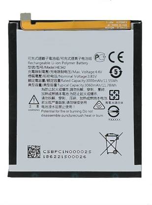 FULL CELL Mobile Battery For  Nokia 6.1 plus / 5.1 plus / X5 TA-1109 HE342