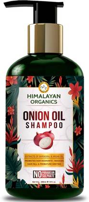 Vlado's Himalayan Organics Onion Oil Shampoo for Hair Regrowth & Volume - 300ml - Sulfate & Parabean Free