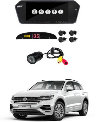 AYW AYW 7 inches Car Rear View Full HD Touch Mirror Mount Screen with Camera and Black sensors for Volkswagen Touareg Black, White LED