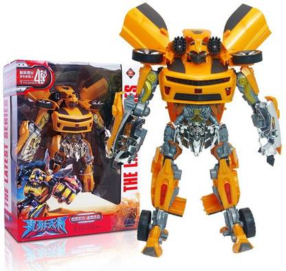IndusBay Big Size 14 Inches Transformers BumbleBee Robot Toy