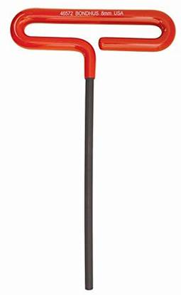 BONDHUS 46572 8mm Loop Hex T-Handle Cushion Grip 9" Allen Key Set