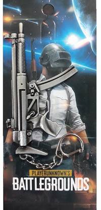 TECHGEAR PUBG Mobile Game UMP9 Submachine Gun Alloy Key Chain Model Toy Soldier Gun Key Chain Key Chain