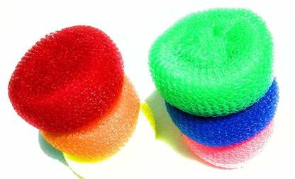 STT Round Nylon Plastic Scrubbers Pack of 3 Scrub Pad