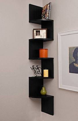 HomEnrich Engineered Wood Open Book Shelf