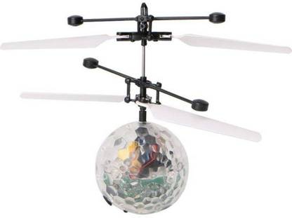 Rexter Premium Quality Whirly Ball EpochAir Crystal Flashing LED Light Flying Induction Disco Ball Built-in Shinning LED Lighting RC flying toy (Multicolor)