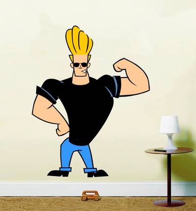indra graphics 58.42 cm Johnny Bravo Self Adhesive Sticker