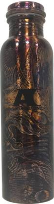 ADYAHCREATIONS printed peacock feather copper bottle pack of 1 1000 ml Water Bottle