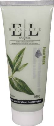 Evalife Natural Face Mask -Tea Tree with Rosemarry Oil & Bentonite & Kaolin