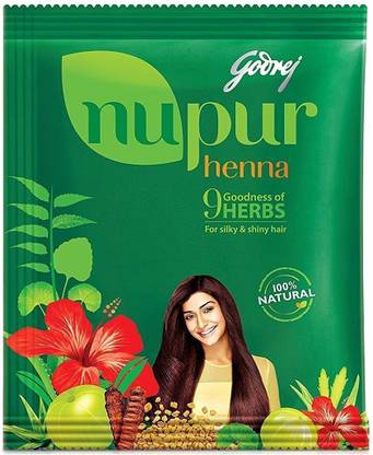 Godrej Nupur Natural Mehndi with Goodness of 9 Herbs - 500 Gm (Pack of 3)