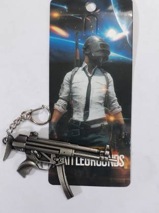 TECHGEAR PUBG Mobile Game Playerunknown Battlegrounds Key Rings Model Key Chain Warrior Weapon UMP9 Submachine Gun Alloy Key Chain Model Toy � Gunmetal for PUBG Game Key Chain