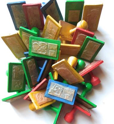 FUTUREZ KEY Hindi Alphabet Letters Stamps with Respective Shapes and Name / Set of 50