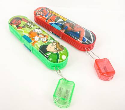 Goyal Pencil box - Spiderman n Ben10 Ben10, Spiderman Art Plastic Pencil Boxes