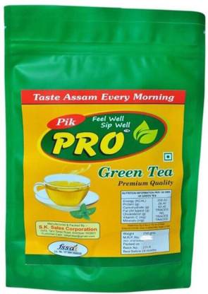 Pik Pro Feel Well Sip Well Unflavoured Green Tea Pouch
