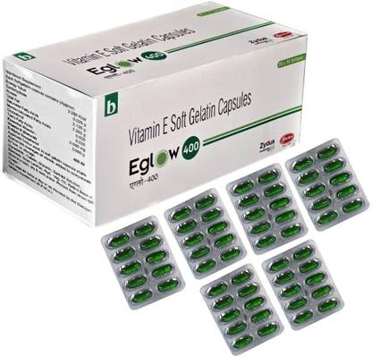 Eglow VItamin E Capsules 400 IU(Natural Source)