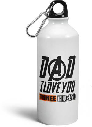 टी माफिया डैड I लव यू 3000 600 ml वाटर बॉटल