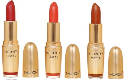 Me-On Infinity Matte Lipstick - All you need lips combo of 3( Shade 12,17,14)