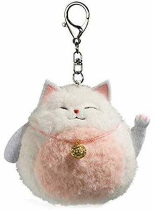 Smilesky Plush Cat Keychain Stuffed Animal Toys Dolls Ornaments Pendant Lucky Kitty Pink 4"  - 1.2 inch