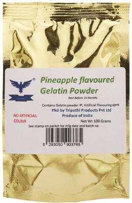 Tripathi Products Pack of 1 Pineapple flavoured 100gm Gelatin Powder