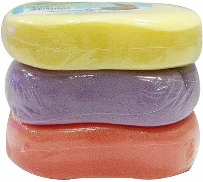 Qunex care Bathing Multi-Purpose Sponge for Face and Body -Combo Pack of 3
