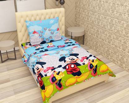 CLOUD INDIA 180 TC Microfiber Single Printed Flat Bedsheet