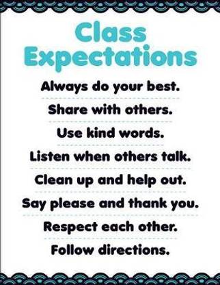 Aqua Oasis Class Expectations Chart
