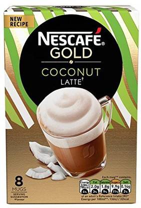 Nescafe Gold Coconut Latte 8 Mugs 148g Instant Coffee