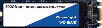 WD Blue 3D 500 GB Laptop Blue SATA III Internal Solid State Drive (SSD) (WDS500G2B0B)
