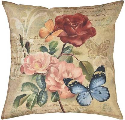 SriKs Cotton Floral Cushion Pack of 1