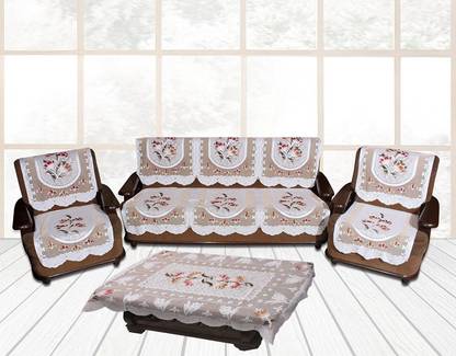 YELLOW WEAVES Polycotton Floral 3 Seater Sofa Cover