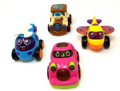 WHITE POPCORN Miniatur Friction Cartoon Toys for kids - Set of 4