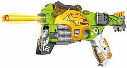 RGB GROUP Dinobot Robot Blaster Gun with 20 Bullets for The Ages 6+ - Stegosaurus Form 1 Guns & Darts