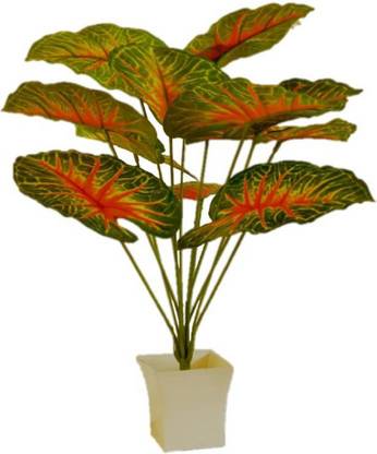BK Mart Areca Palm Tree with 12 Long Leaves Artificial Plant  with Pot