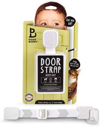 Door Buddy Baby Proof Door Lock - Simpler Alternative to Baby Gate with Cat Door