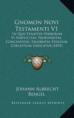 Gnomon Novi Testamenti V1