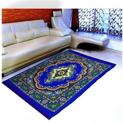 JUSTWAY Multicolor, Blue Jute Carpet
