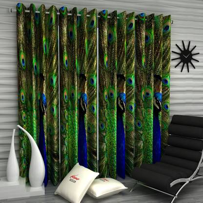 Home Sizzler 275 cm (9 ft) Long Door Polyester Room Darkening Curtain (Pack Of 4)