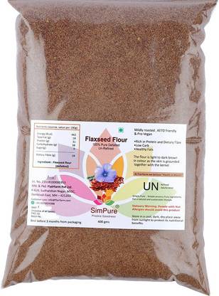 SimPure 100% Pure Defatted Flaxseed Flour (Mildly Roasted)