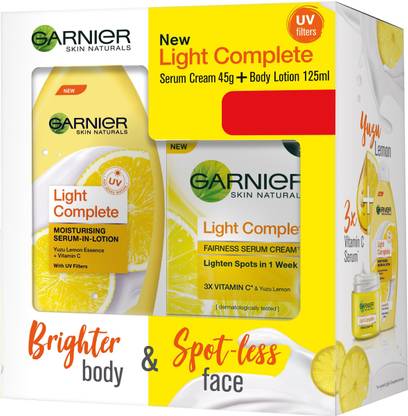 GARNIER Light Complete Serum Cream and Body Lotion