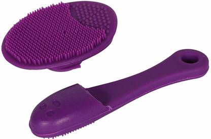 CONAVA Puff Face Wash Clean Brush (Purple)