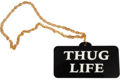 ACRYLIC For Car Front Mirror (THUG LIFE) Black and White (Dimension 4.5 x 2.5 Inch) Key Chain