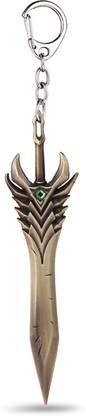 Shopiora League of Legends Weapon Cosplay Darkin Blade-Aatrox Sword Metal Keyring Key Chain