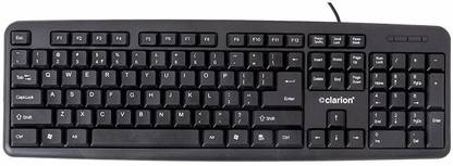 CLARION JM-KB-1001 Wired USB Standard Desktop Keyboard Compatible with Desktop, Laptop, Mac